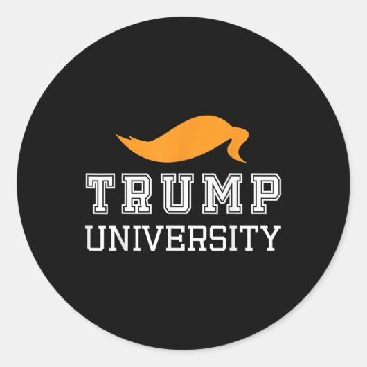 可愛いドナルド・トランプ大学学長ポタス45ギ ラウンドシール (正面)