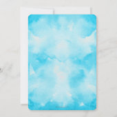 可愛いドライブバイブルーカーバルーン男の子ベイビーシャワー 招待状 (裏面)