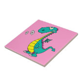 可愛いドラゴンが煙を吐き出す タイル (側面)