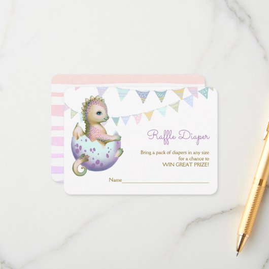 可愛いドラゴンのエンクロージャカード。 エンクロージャーカード (正面/裏面インサイチュ)