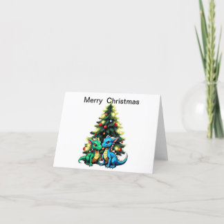 可愛いドラゴンのクリスマスカード シーズンカード