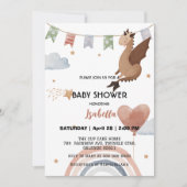 可愛いドラゴンアフリカ系アメリカ人少年の赤ちゃんシャワー 招待状 (正面)