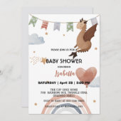 可愛いドラゴンアフリカ系アメリカ人少年の赤ちゃんシャワー 招待状 (正面/裏面)