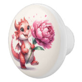 可愛いドラゴンファンタジー好き セラミックノブ (右)