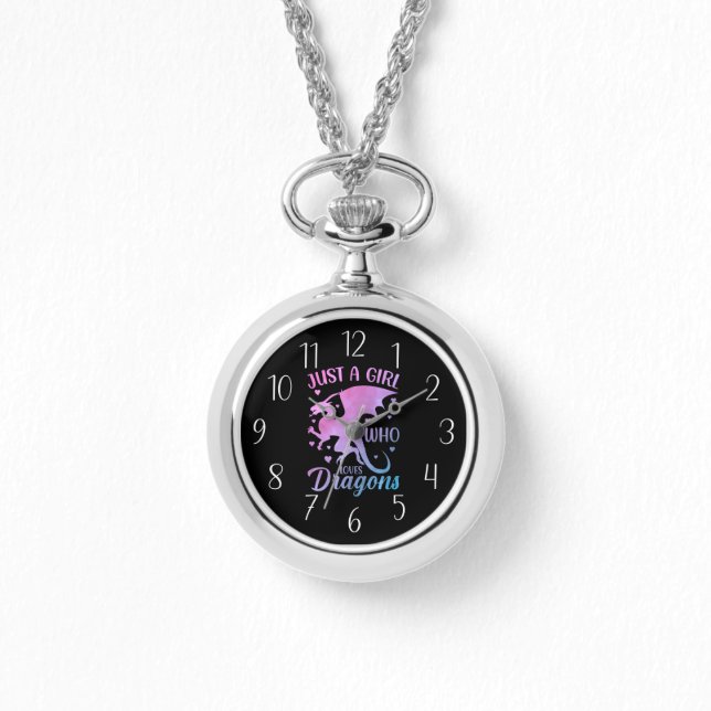 可愛いドラゴンファンタジー好き 腕時計 (正面)