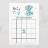 可愛いドラゴンベビーシャワービンゴゲームカード エンクロージャーカード (正面)