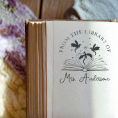 可愛いドラゴンライブラリフローラ成長あなたの心先生 セルフインキングスタンプ