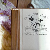 可愛いドラゴンライブラリフローラ成長あなたの心先生 セルフインキングスタンプ