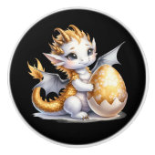 可愛いドラゴン好きファンタジー セラミックノブ (正面)