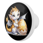 可愛いドラゴン好きファンタジー セラミックノブ (右)