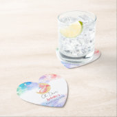 可愛いドラゴン恐竜の虹バルーンベイビーシャワー ペーパーコースター (インサイチュ)