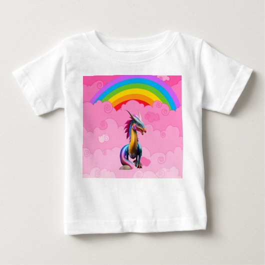 可愛いドラゴン ベビーTシャツ (正面)