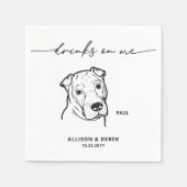 可愛いドリンクを描結婚く スタンダードカクテルナプキン (正面)