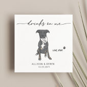 可愛いドリンクを飼うバンダナ結婚犬 スタンダードカクテルナプキン