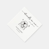 可愛いドリンクオンマイゴールデンレトリバードッグ結婚ズ スタンダードカクテルナプキン (角)