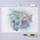 可愛いドルフィンウォーター 薄葉紙 (クラフト)