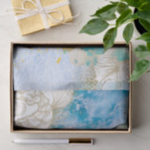 可愛いドルフィンシェルの水色 薄葉紙 (ギフト)