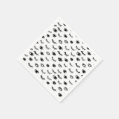 可愛いドードルまつ毛パターン スタンダードカクテルナプキン (角)