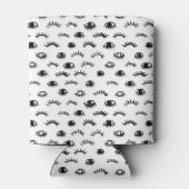 可愛いドードルまつ毛パターン 缶クーラー (裏面)