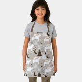 可愛いドードルウッドランドベアパターン エプロン (インサイチュ)