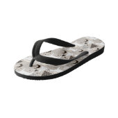 可愛いドードルウッドランドベアパターン キッズビーチサンダル (アングル)