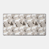 可愛いドードルウッドランドベアパターン デスクマット (正面)