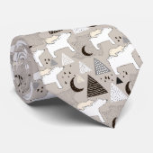 可愛いドードルウッドランドベアパターン ネクタイ (ロール)