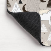 可愛いドードルウッドランドベアパターン マウスパッド (コーナー)