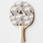 可愛いドードルウッドランドベアパターン 卓球ラケット (正面)