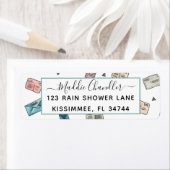 可愛いドードルエンベロープ手書きアドレス ラベル (インサイチュ)