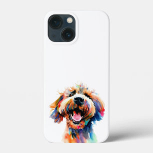 可愛いドードルカラフル- Labradodle Art iPhone 13 Miniケース