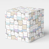 可愛いドードルキッテン顔柄 フェイバーボックス (正面サイド)