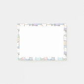 可愛いドードルキッテン顔柄 ポストイット (正面)