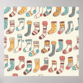 可愛いドードルソックス:スカンジナビアシンプル。 ポスター (正面)