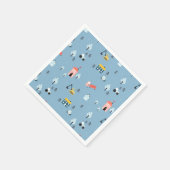 可愛いドードルタウンシーンパターン スタンダードカクテルナプキン (角)