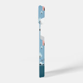 可愛いドードルタウンシーンパターン iPhoneケース (左側面)