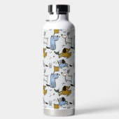 可愛いドードルドッグパターン ウォーターボトル (右面)