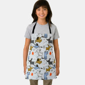 可愛いドードルドッグパターン エプロン (インサイチュ)