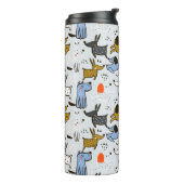 可愛いドードルドッグパターン タンブラー (回転左)