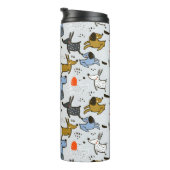 可愛いドードルドッグパターン タンブラー (回転右)