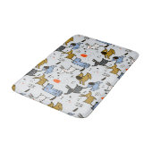 可愛いドードルドッグパターン バスマット (アングル)