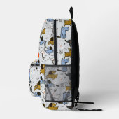 可愛いドードルドッグパターン プリントバックパック (右)