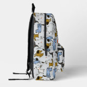 可愛いドードルドッグパターン プリントバックパック (左)