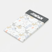 可愛いドードルドッグパターン ポストイット (アングル)