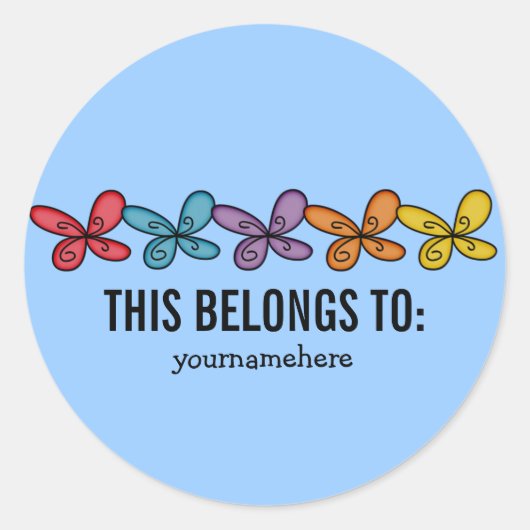 可愛いドードルフラワーシールの持ち物だ ラウンドシール (正面)