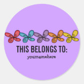 可愛いドードルフラワーシールの持ち物だ ラウンドシール (正面)