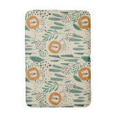 可愛いドードルライオンジャングル雨林パターン バスマット (正面縦)