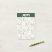 可愛いドードルライオンジャングル雨林パターン ポストイット (デスク上)