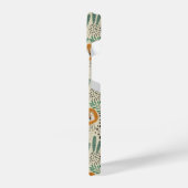 可愛いドードルライオンジャングル雨林パターン iPhoneケース (左側面)