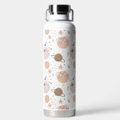 可愛いドードル惑星パターン ウォーターボトル (背面)